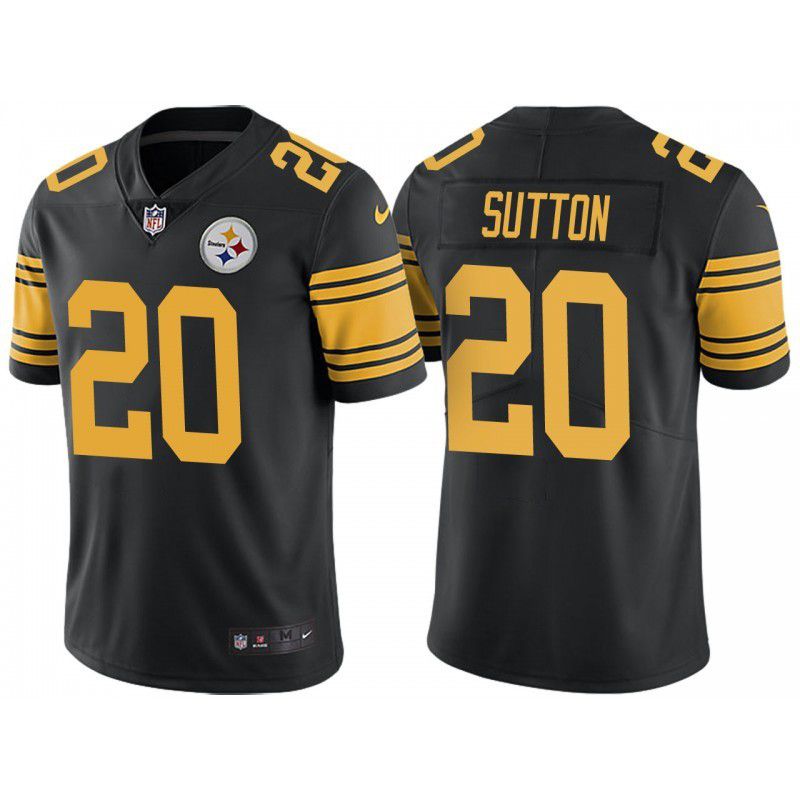 Men Pittsburgh Steelers 20 Cameron Sutton Nike Black Limited Rush NFL Jersey
